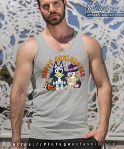 Bluey Halloween Shirt Happy Heelerween Tank Top Racerback