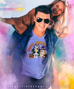 Bluey Halloween Shirt Happy Heelerween V Neck TShirt