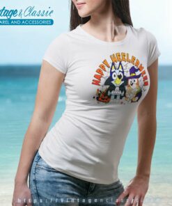 Bluey Halloween Shirt Happy Heelerween Women TShirt