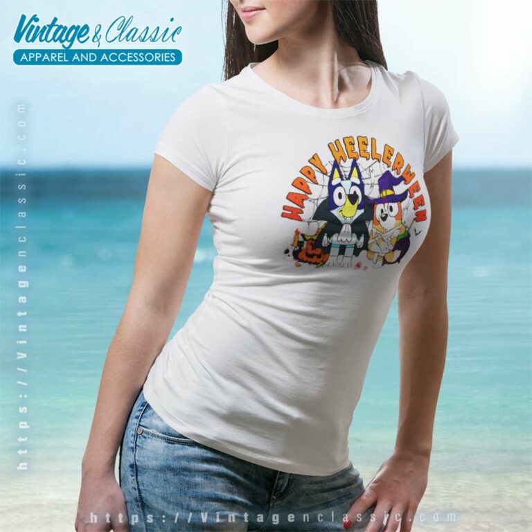 Bluey Halloween Shirt Happy Heelerween Women TShirt Bluey Halloween Shirt Happy Heelerween Women TShirt