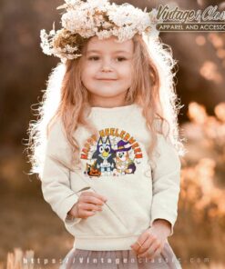 Bluey Halloween Shirt Happy Heelerween kids Sweatshirt