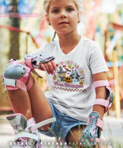 Bluey Halloween Shirt Here To Get Candy kids Vneck