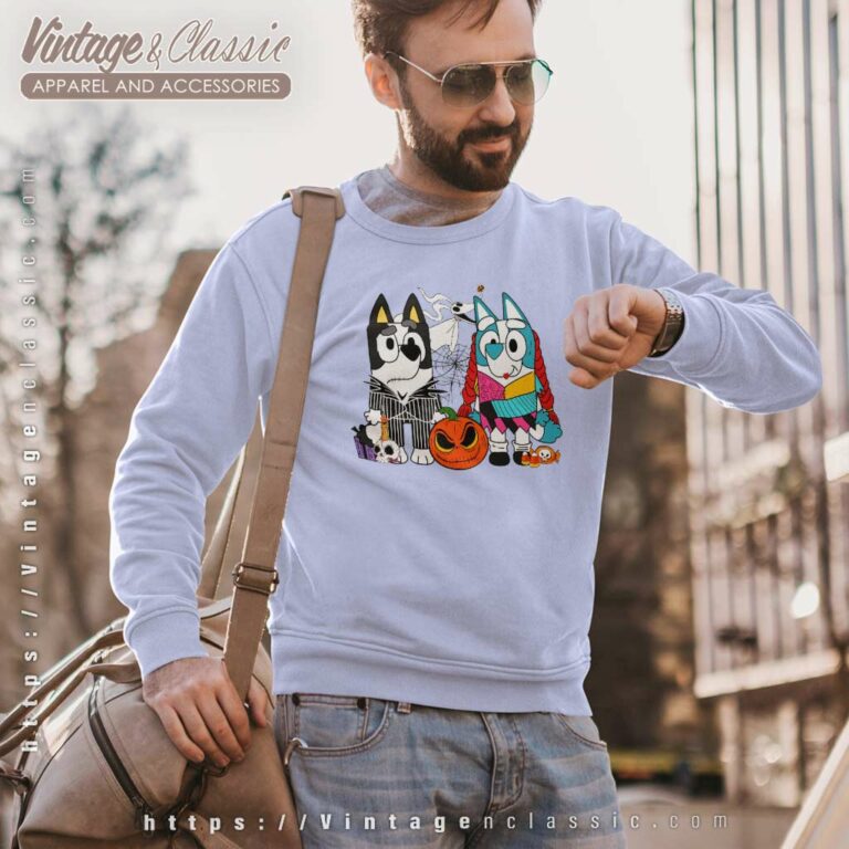 Bluey Halloween Shirt Skellington Sweatshirt Bluey Halloween Shirt Skellington Sweatshirt