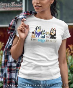 Bluey Halloween Shirt The Adams Family Women TShirt