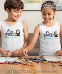 Bluey Halloween Shirt The Adams Family kids Tanktop