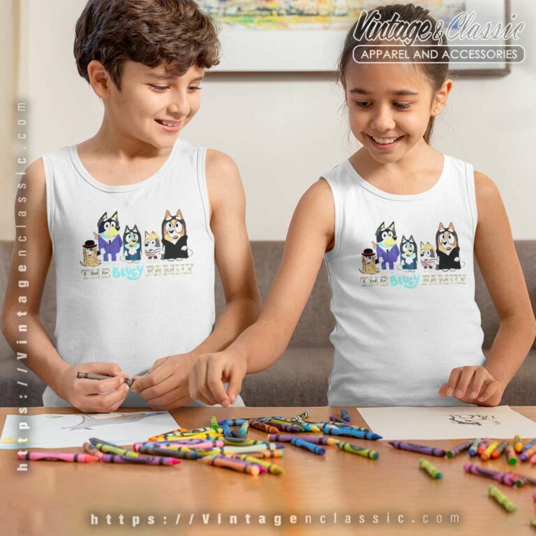 Bluey Halloween Shirt The Adams Family kids Tanktop Bluey Halloween Shirt The Adams Family kids Tanktop