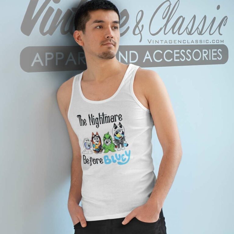 Bluey Halloween Shirt The Nightmare Before Bluey Tank Top Racerback Bluey Halloween Shirt The Nightmare Before Bluey Tank Top Racerback