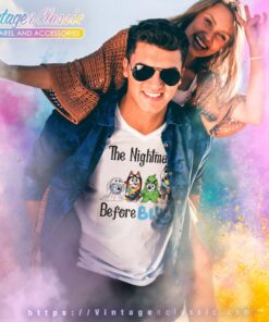 Bluey Halloween Shirt The Nightmare Before Bluey V Neck TShirt