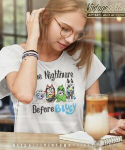 Bluey Halloween Shirt The Nightmare Before Bluey Women TShirt