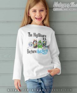Bluey Halloween Shirt The Nightmare Before Bluey kids Longsleeves