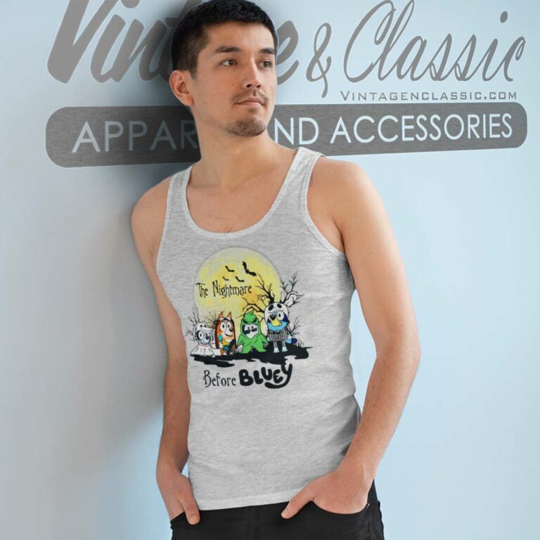 Bluey Halloween Shirt The Nightmare Before Tank Top Racerback Bluey Halloween Shirt The Nightmare Before Tank Top Racerback