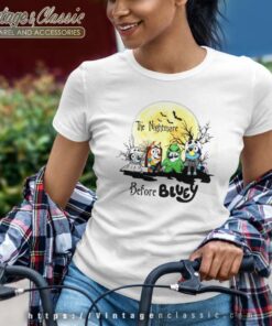 Bluey Halloween Shirt The Nightmare Before Women TShirt