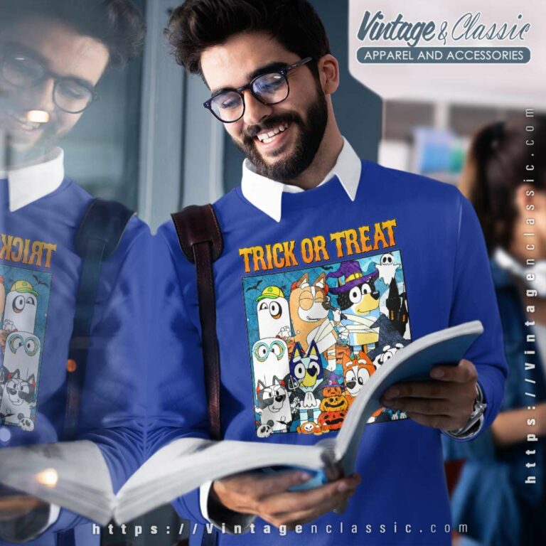 Bluey Halloween Shirt Trick Or Treat Halloween Sweatshirt Bluey Halloween Shirt Trick Or Treat Halloween Sweatshirt