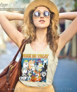 Bluey Halloween Shirt Trick Or Treat Halloween Tank Top Racerback