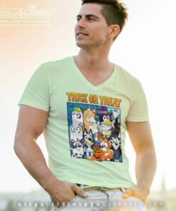 Bluey Halloween Shirt Trick Or Treat Halloween V Neck TShirt