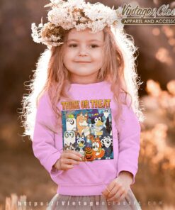 Bluey Halloween Shirt Trick Or Treat Halloween kids Sweatshirt