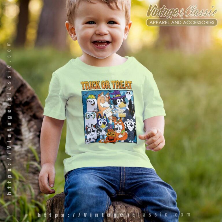 Bluey Halloween Shirt Trick Or Treat Halloween kids Tshirt Bluey Halloween Shirt Trick Or Treat Halloween kids Tshirt