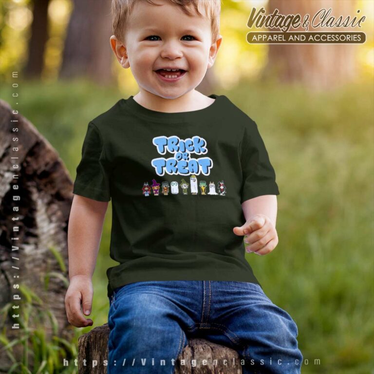 Bluey Halloween Trick Or Treat kids Tshirt Bluey Halloween Trick Or Treat kids Tshirt