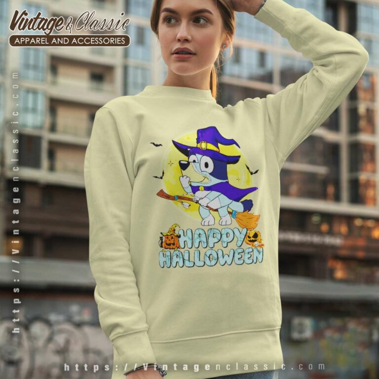 Bluey Happy Halloween Shirt Bluey Witch Sweatshirt Bluey Happy Halloween Shirt Bluey Witch Sweatshirt