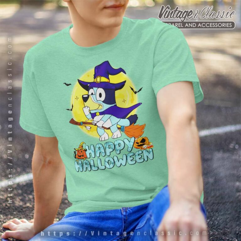 Bluey Happy Halloween Shirt Bluey Witch T Shirt Bluey Happy Halloween Shirt Bluey Witch T Shirt