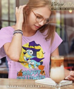 Bluey Happy Halloween Shirt Bluey Witch Women TShirt