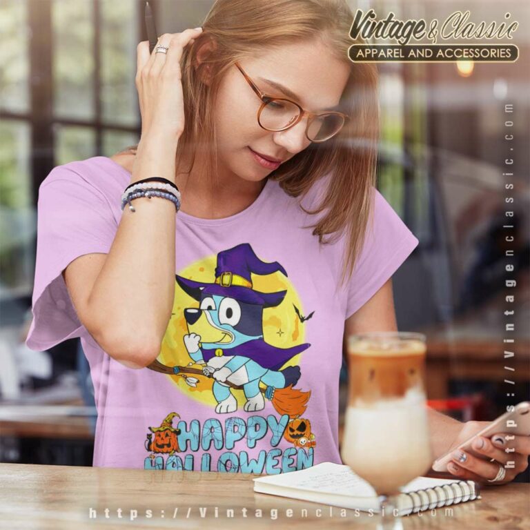 Bluey Happy Halloween Shirt Bluey Witch Women TShirt Bluey Happy Halloween Shirt Bluey Witch Women TShirt