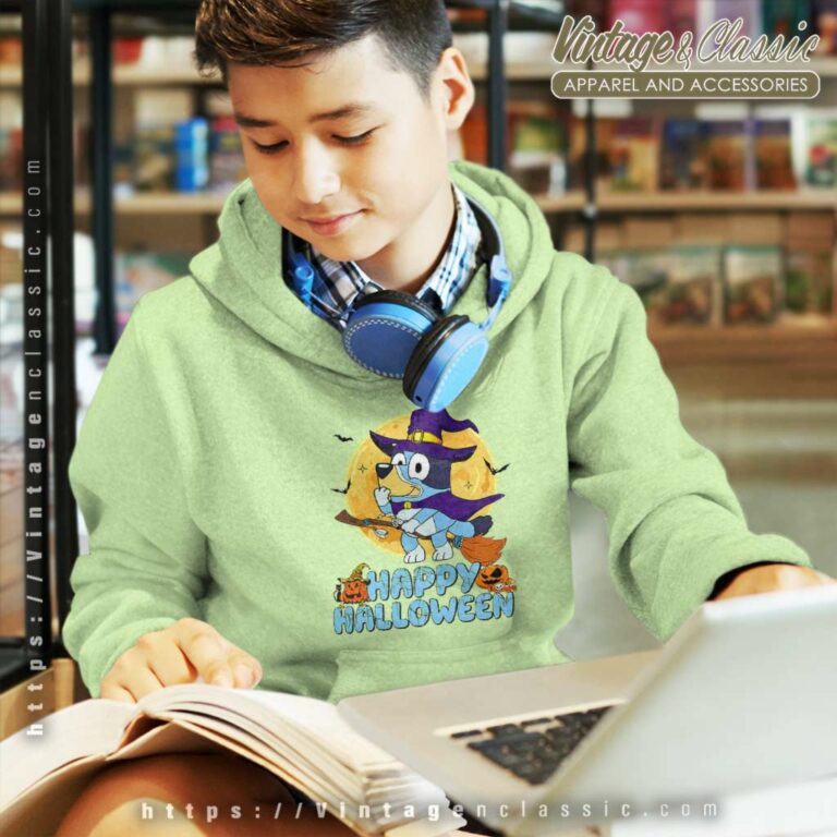 Bluey Happy Halloween Shirt Bluey Witch kids Hoodies Bluey Happy Halloween Shirt Bluey Witch kids Hoodies