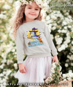 Bluey Happy Halloween Shirt Bluey Witch kids Sweatshirt