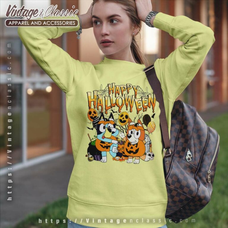 Bluey Happy Halloween Shirt Gift For Blueys Fan Sweatshirt Bluey Happy Halloween Shirt Gift For Blueys Fan Sweatshirt