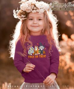 Bluey Happy Halloween Shirt Trick Or Treat kids Sweatshirt