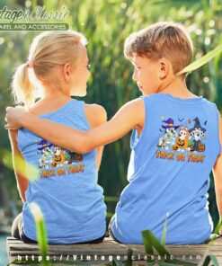 Bluey Happy Halloween Shirt Trick Or Treat kids Tanktop