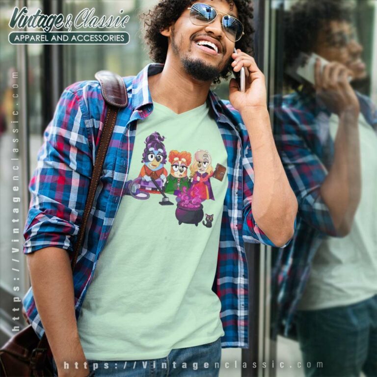 Bluey Hocus Pocus Shirt Bluey Halloween V Neck TShirt Bluey Hocus Pocus Shirt Bluey Halloween V Neck TShirt