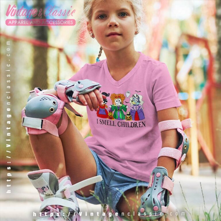 Bluey Hocus Pocus Shirt Bluey I Smell Children Halloween kids Vneck Bluey Hocus Pocus Shirt Bluey I Smell Children Halloween kids Vneck