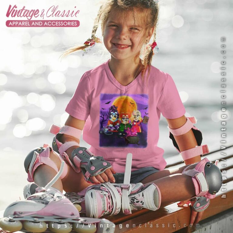 Bluey Hocus Pocus Shirt Bluey Witches kids Vneck Bluey Hocus Pocus Shirt Bluey Witches kids Vneck