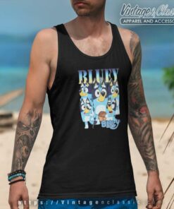 Bluey Logo Funny Shirt Gift For Fan Tank Top Racerback