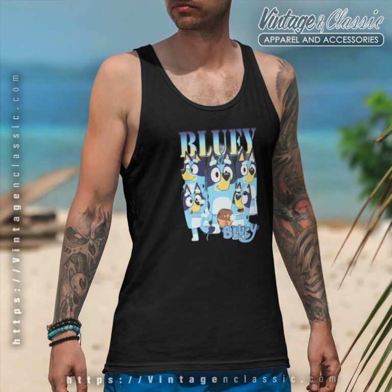 Bluey Logo Funny Shirt Gift For Fan Tank Top Racerback Bluey Logo Funny Shirt Gift For Fan Tank Top Racerback