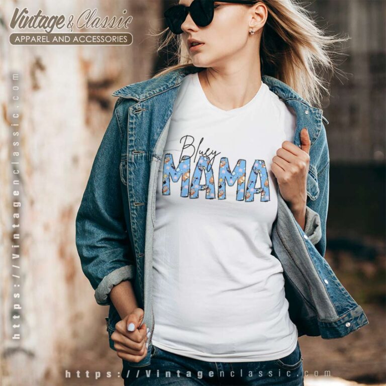 Bluey Mama Character Gift For Mom V Neck TShirt Bluey Mama Character Gift For Mom V Neck TShirt