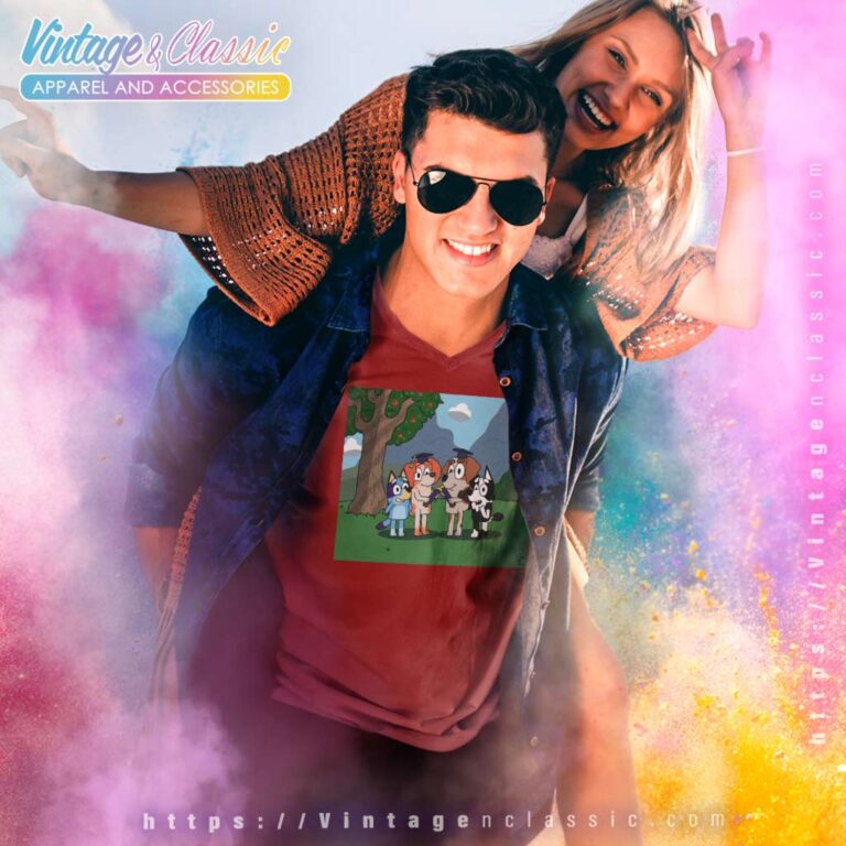 Bluey Mia And Captains Graduation V Neck TShirt Bluey Mia And Captains Graduation V Neck TShirt