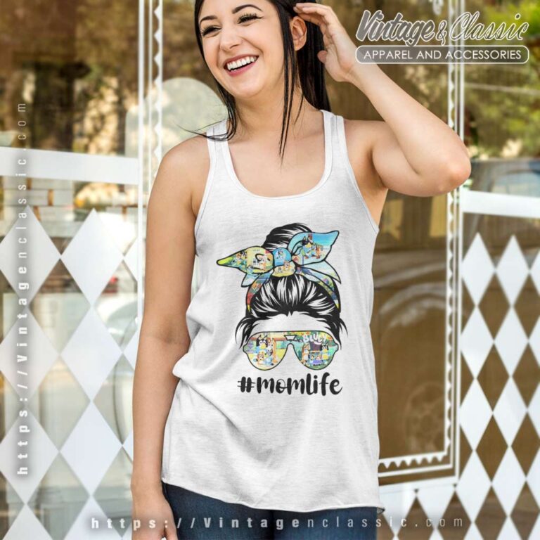 Bluey Mom Life Bluey Shirt For Mom Tank Top Racerback Bluey Mom Life Bluey Shirt For Mom Tank Top Racerback