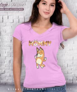 Bluey Mommy Shirt Gift For Bluey Fans V Neck TShirt