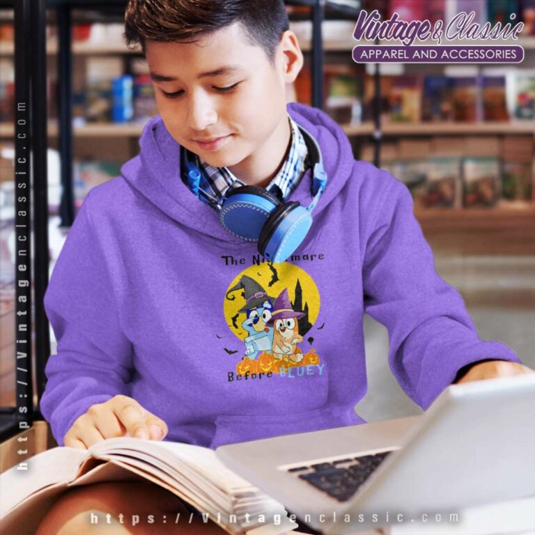 Bluey Nightmare Before Shirt Bluey Halloween kids Hoodie Bluey Nightmare Before Shirt Bluey Halloween kids Hoodie