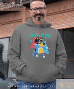 Bluey Rad Dad Bluey and Bandit Hoodie
