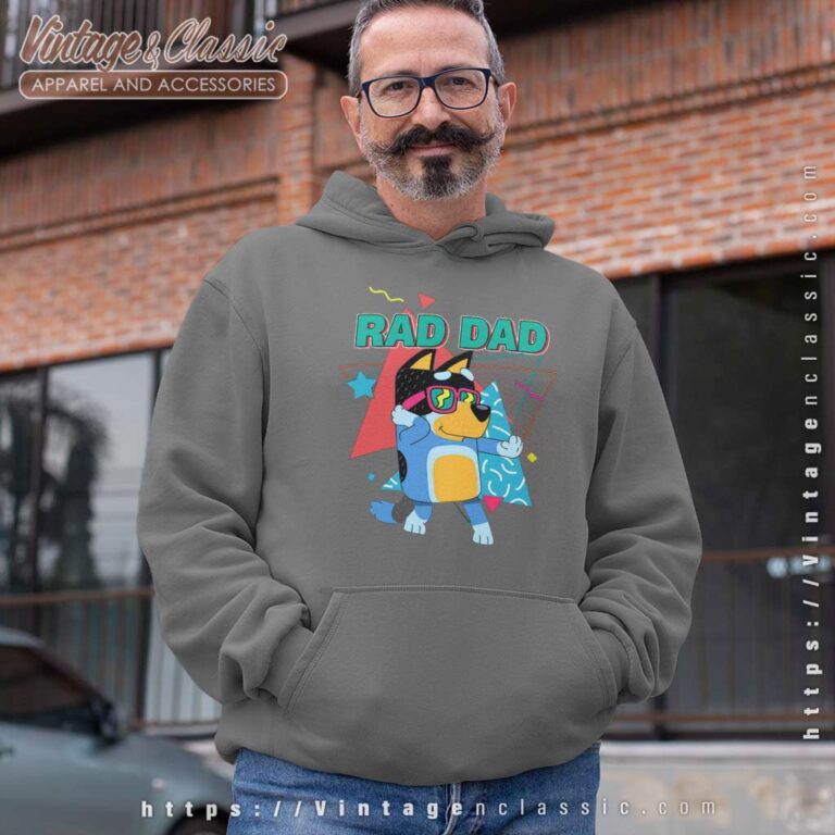 Bluey Rad Dad Bluey and Bandit Hoodie Bluey Rad Dad Bluey and Bandit Hoodie