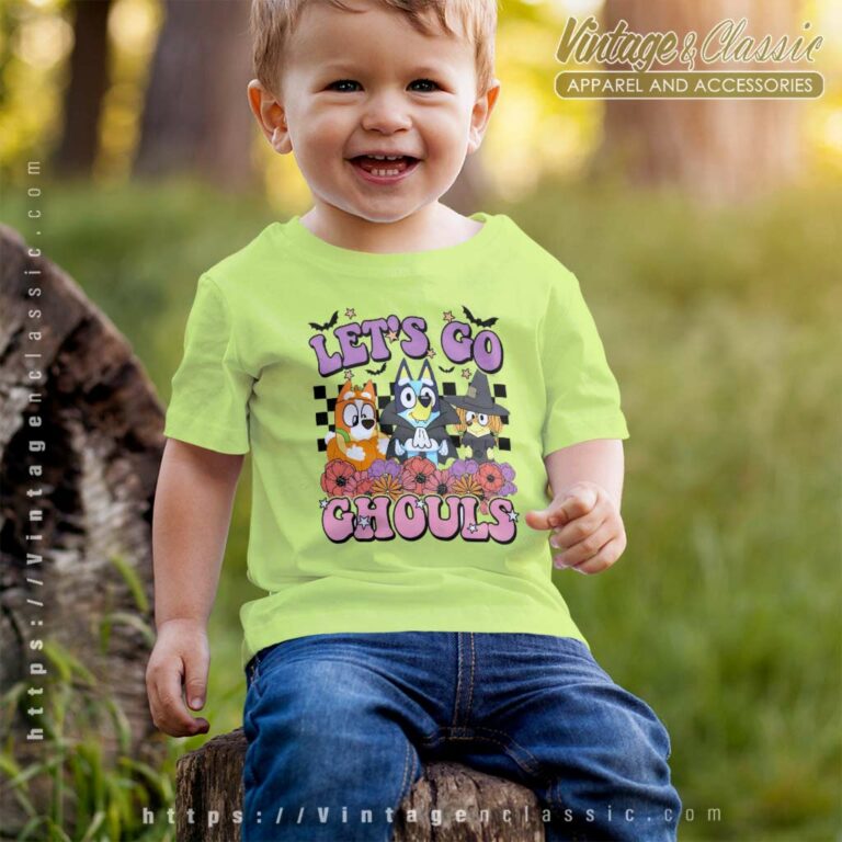 Bluey Shirt Halloween Lets Go Ghouls kids Tshirt Bluey Shirt Halloween Lets Go Ghouls kids Tshirt