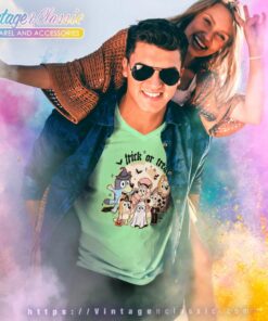 Bluey Trick Or Treat Shirt Bluey And Friend V Neck TShirt