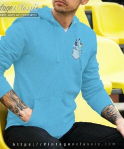 Bluey Tv Show Faux Fake Pocket Hoodie