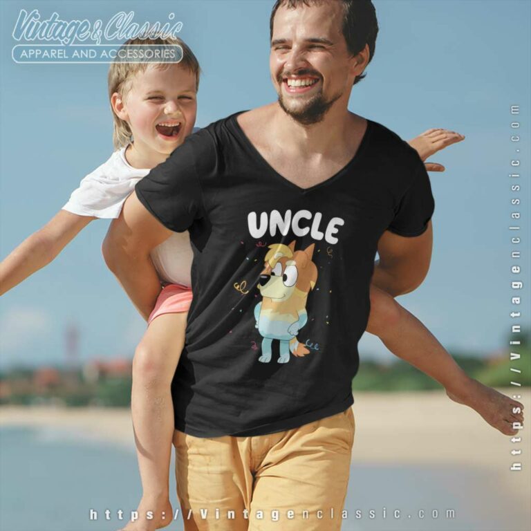 Bluey Uncle Shirt Bluey Family Vneck Bluey Uncle Shirt Bluey Family Vneck