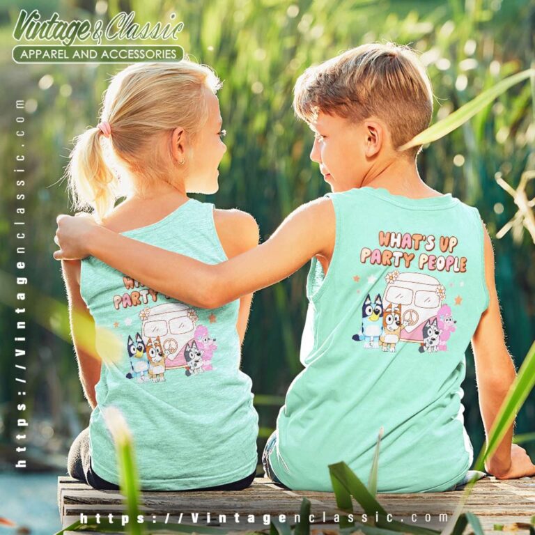 Bluey Whats Up Party People kids Tanktop Bluey Whats Up Party People kids Tanktop