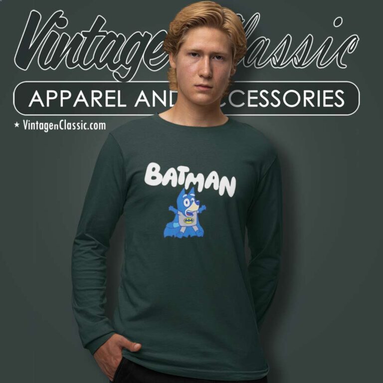 Bluey X Batman Batdad Funny Long Sleeve Tee Bluey X Batman Batdad Funny Long Sleeve Tee