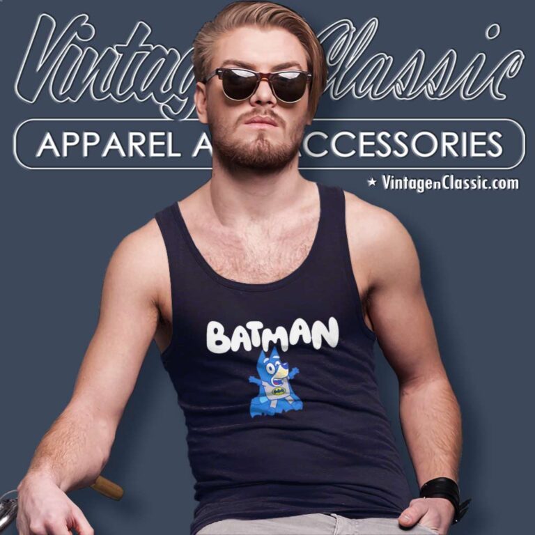 Bluey X Batman Batdad Funny Tank Top Racerback Bluey X Batman Batdad Funny Tank Top Racerback